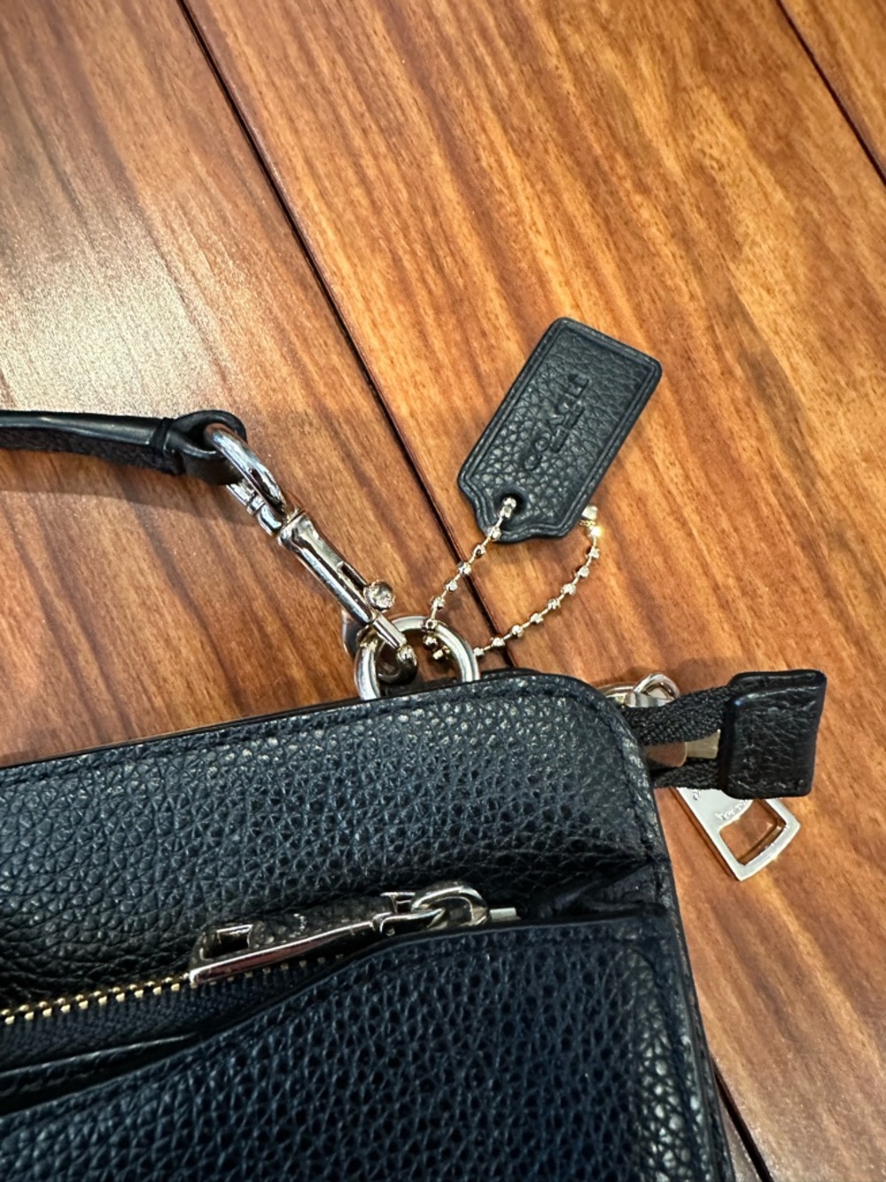 Coach Black Crossbody Wallet Purse - Classic Leather Look - Picture 2 of 10